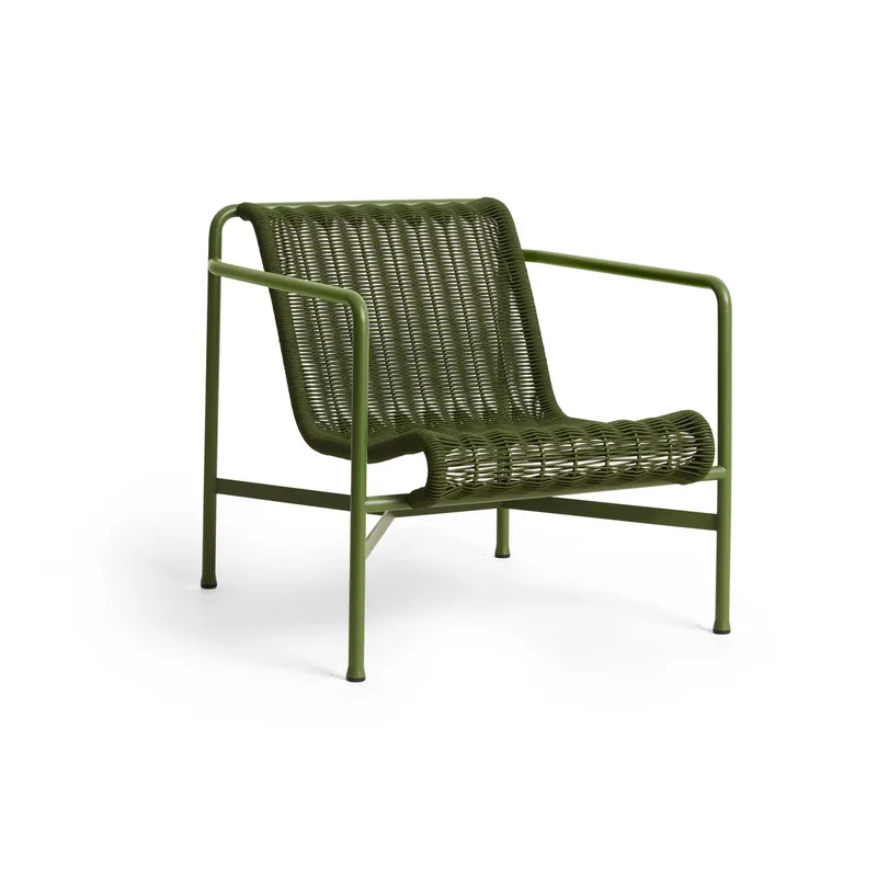 Palissade Cord Low Lounge-Sessel Olive by HAY – product photo