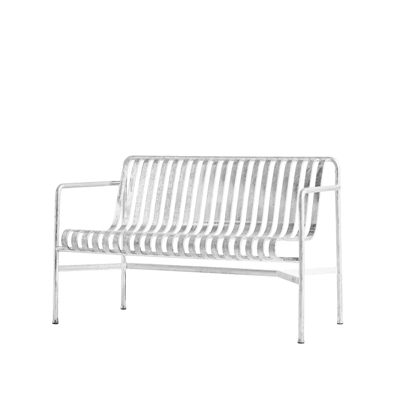 Palissade Dining Bank mit Armlehne Hot galvanized de HAY – photo du produit