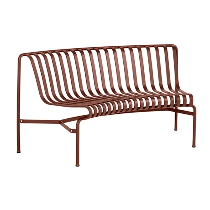 Palissade Dining Parkbank mit geschwungener Rückenlehne Iron red de HAY – photo du produit