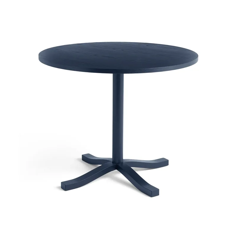 Pastis Table Esstisch Ø90 Steel blue lacquered ash by HAY – product photo