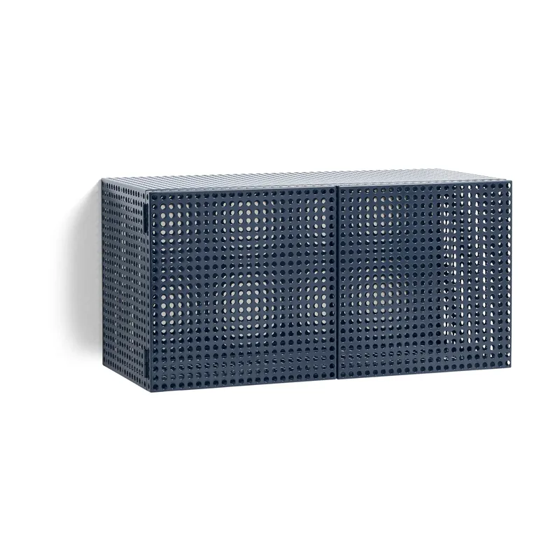 Perforated Cabinet Wandschrank small Steel blue by HAY – product photo