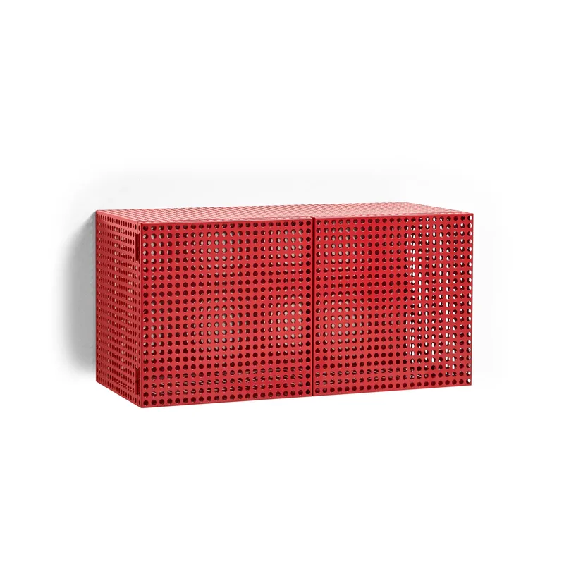 Perforated Cabinet Wandschrank small Wine red by HAY – product photo