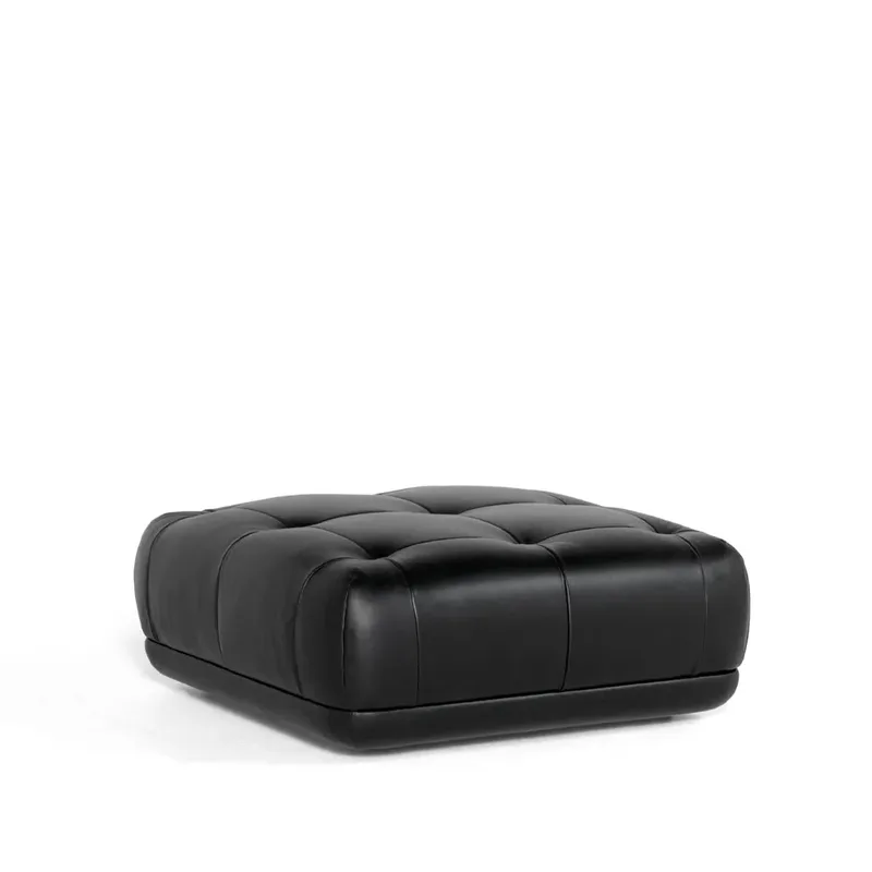 Quilton Fußhocker Leder sense black van HAY – productfoto