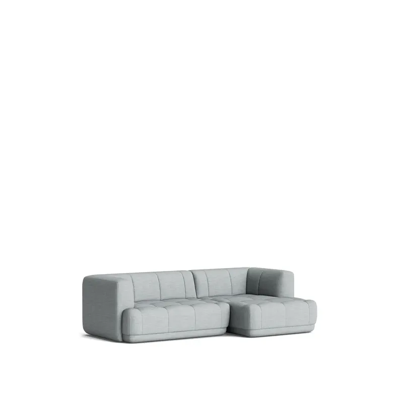 Quilton Kombination 19 Modulsofa Chaiselongue rechts Stoff Remix 123 grau från HAY – produktbild