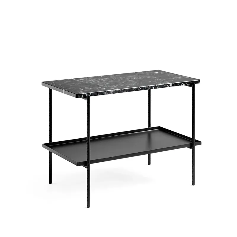Rebar Beistelltisch 75x44x55 cm Black marble-black från HAY – produktbild