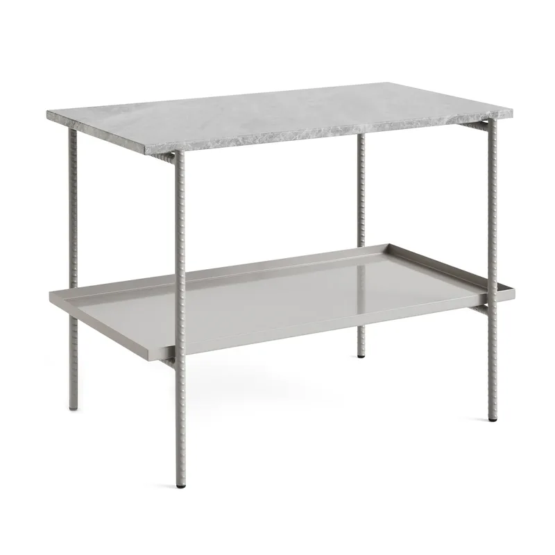 Rebar Beistelltisch 75x44x55 cm Grey marble-fossil från HAY – produktbild
