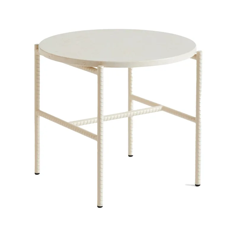 Rebar Beistelltisch Ø45 cm Beige marble-alabaster från HAY – produktbild