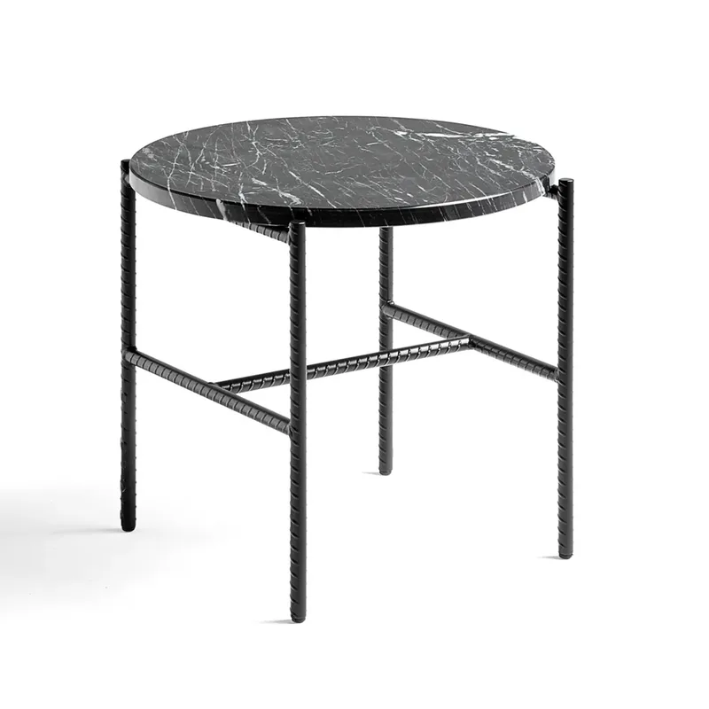 Rebar Beistelltisch Ø45 cm Black marble-black by HAY – product photo