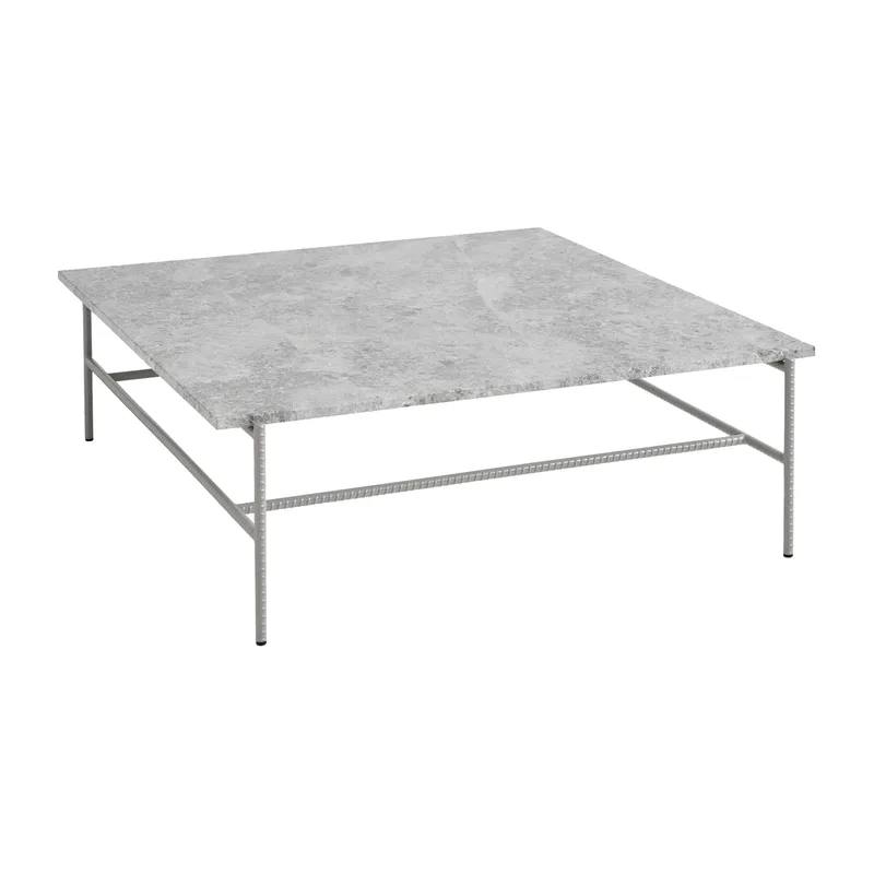 Rebar Couchtisch 100x104x33 cm Grey marble-fossil de HAY – photo du produit