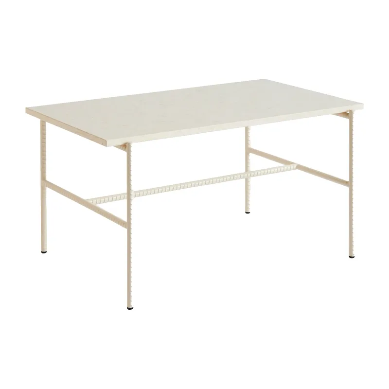 Rebar Couchtisch 80x49x40,5 cm Beige marble-alabaster från HAY – produktbild