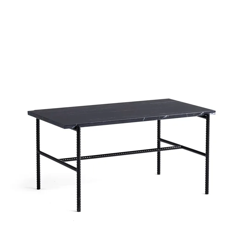 Rebar Couchtisch 80x49x40,5 cm Black marble-black från HAY – produktbild