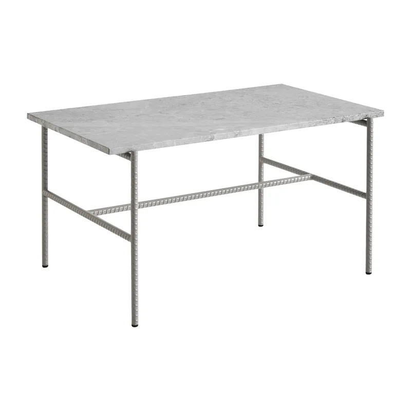 Rebar Couchtisch 80x49x40,5 cm Grey marble-fossil von HAY – Produktfoto