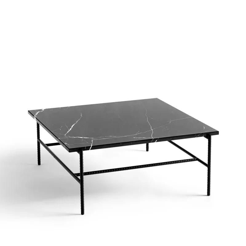 Rebar Couchtisch 80x84x33 cm Black marble-black från HAY – produktbild