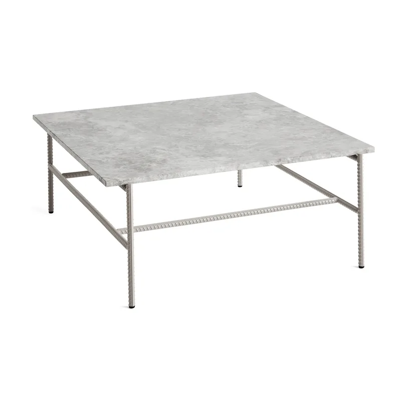 Rebar Couchtisch 80x84x33 cm Grey marble-fossil från HAY – produktbild