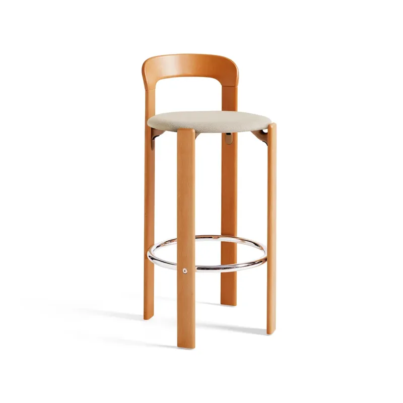 Rey gepolsterter Barhocker 75 cm Stoff Steelcut Trio 213 Golden van HAY – productfoto