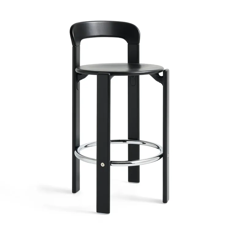 Rey Low Barhocker lackiert 65 cm Deep black van HAY – productfoto