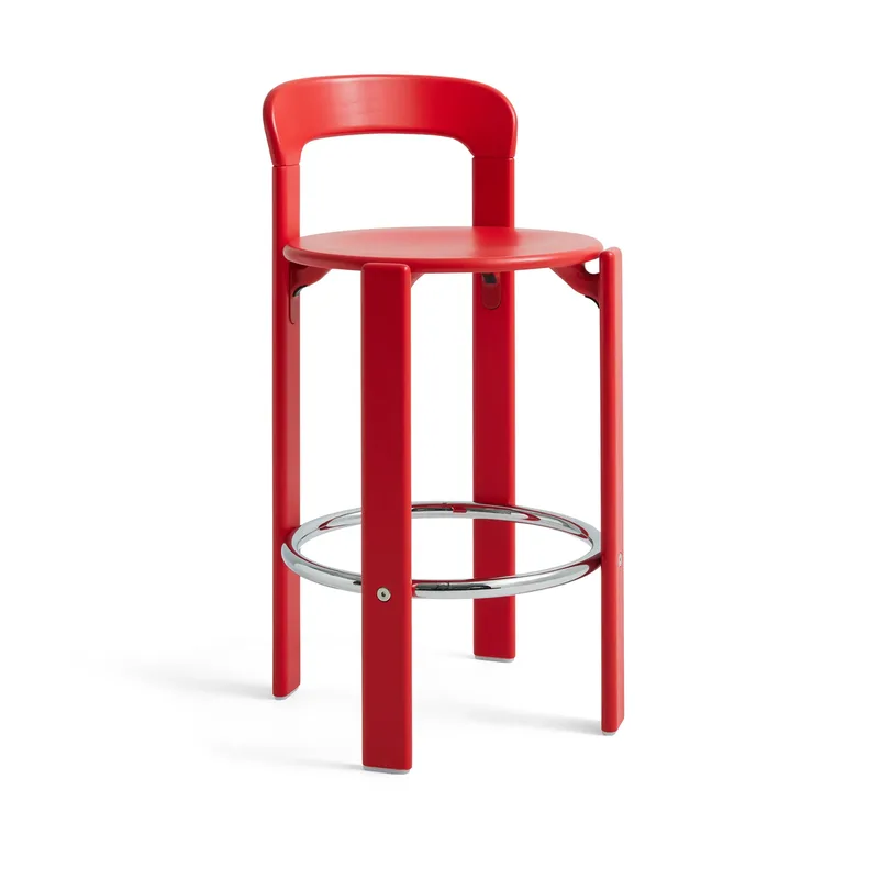 Rey Low Barhocker lackiert 65 cm Scarlet red van HAY – productfoto