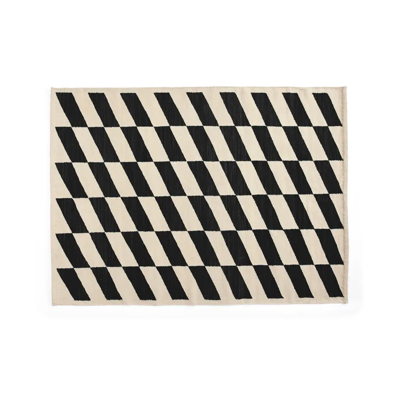 Shift Kelim Teppich 140 × 200 cm Black by HAY – product photo