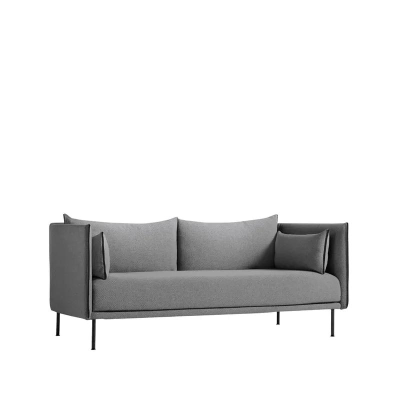 Silhouette 2-Sitzer Sofa Coda 182 grau-schwarze Metallbeine by HAY – product photo