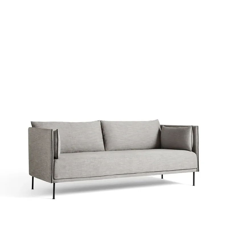 Silhouette 2-Sitzer Sofa Ruskin 33-schwarz Metallbeine by HAY – product photo