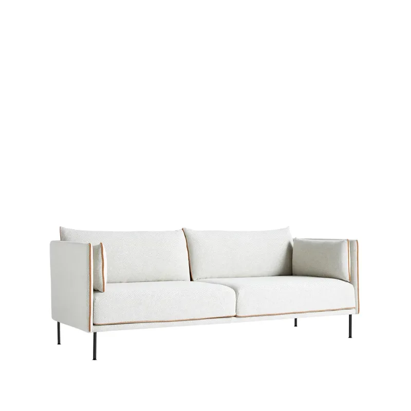 Silhouette 3-Sitzer Sofa Beige-cognac Paspel-schwarze Metallbeine by HAY – product photo