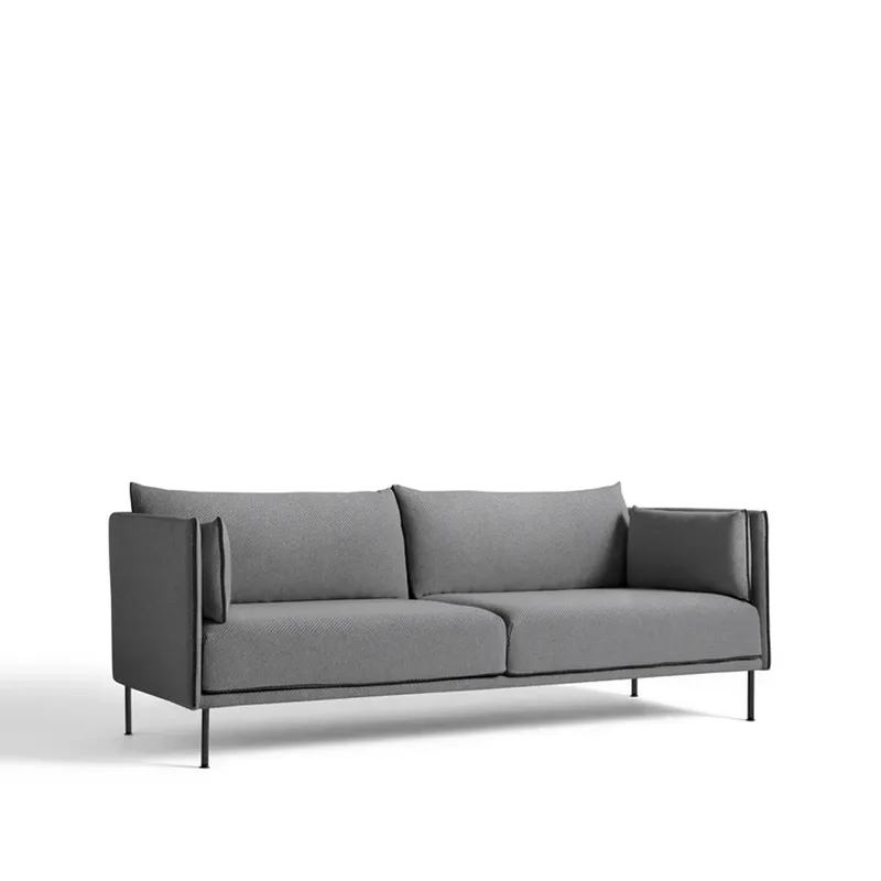 Silhouette 3-Sitzer Sofa Coda 182 grau-schwarze Metallbeine by HAY – product photo