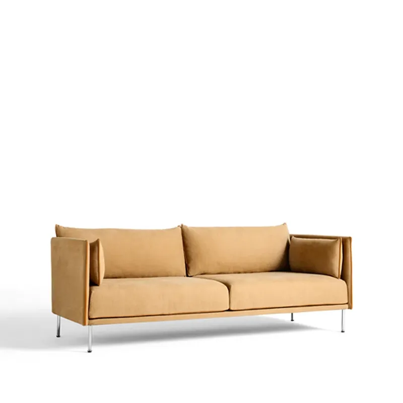 Silhouette 3-Sitzer Sofa Linara 142 cognac-Chrombeine by HAY – product photo