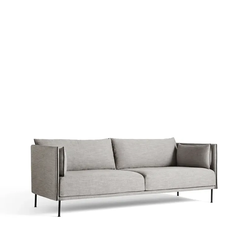 Silhouette 3-Sitzer Sofa Ruskin 33-schwarz Metallbeine by HAY – product photo