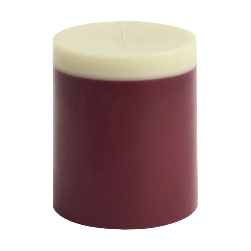 Silo Candle Blockkerze Bordeaux-lime white, Ø9,5x11 cm by HAY – product photo
