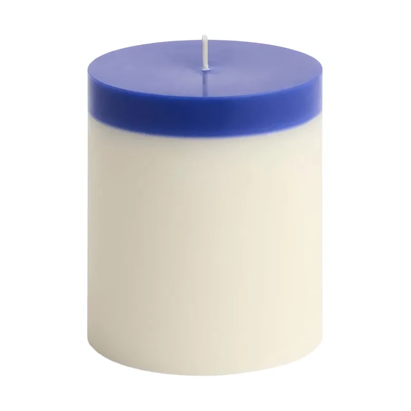 Silo Candle Blockkerze Ivory-royal blue, Ø9,5x11 cm från HAY – produktbild