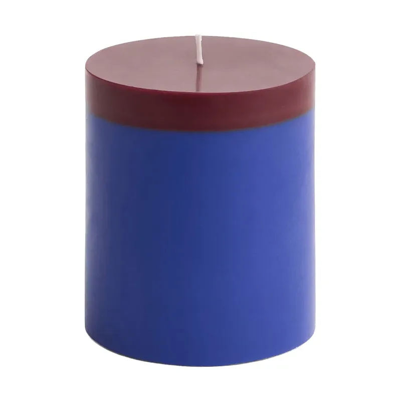 Silo Candle Blockkerze Royal blue-bordeaux, Ø9,5x11 cm by HAY – product photo