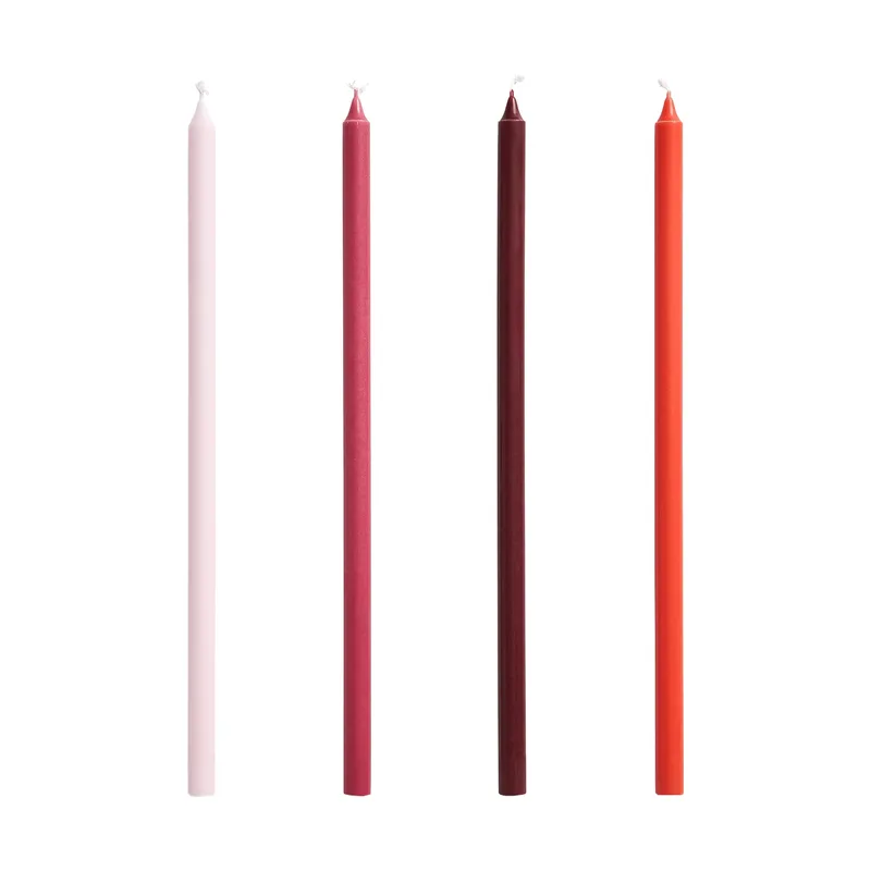 Slim Kerzen 4er-Pack Pink-red fra HAY – produktbillede