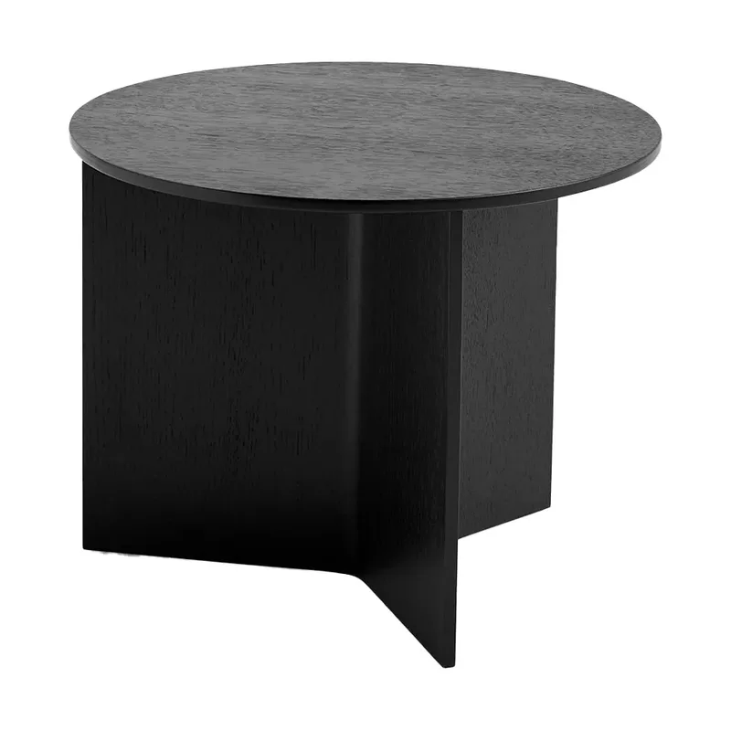 Slit Couchtisch Ø45 cm Black lacquered oak by HAY – product photo