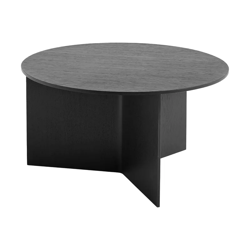 Slit Couchtisch Ø65 cm Black lacquered oak by HAY – product photo