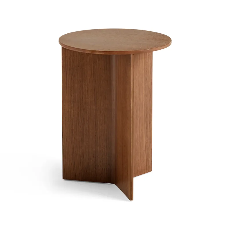 Slit high Beistelltisch Ø35 cm Lacquered walnut von HAY – Produktfoto