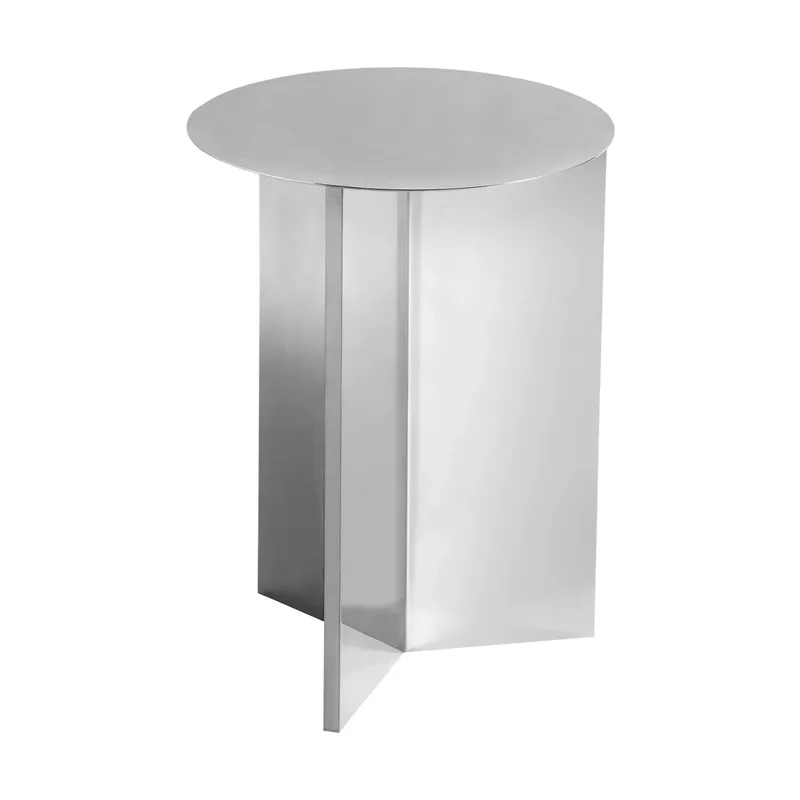 Slit high Beistelltisch Ø35 cm Mirror polished steel de HAY – photo du produit