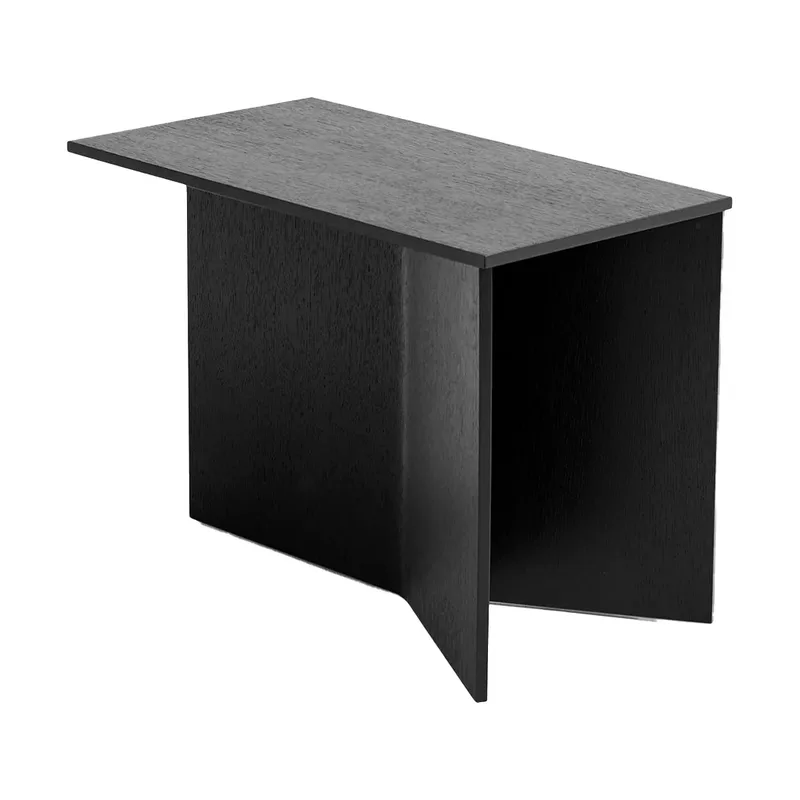 Slit Oblong Beistelltisch 27,5x49 cm Black lacquered oak by HAY – product photo