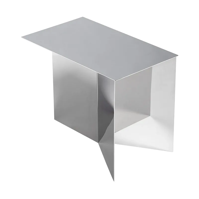 Slit Oblong Beistelltisch 27,5x49 cm Mirror polished steel by HAY – product photo