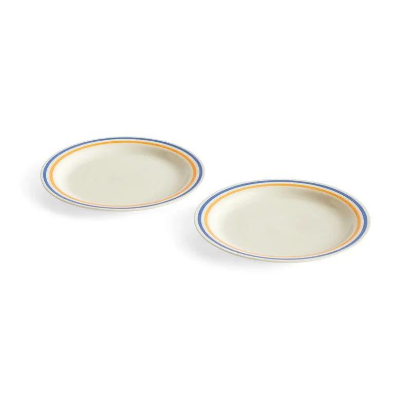 Sobremesa Teller Ø24,5cm 2er Pack Blue-yellow von HAY – Produktfoto