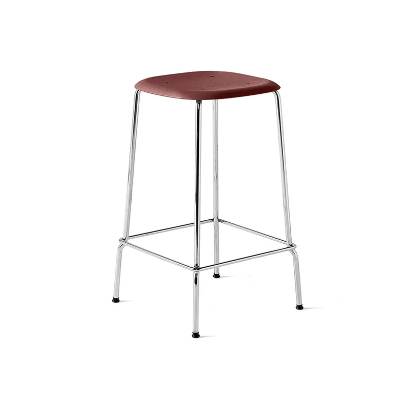 Soft Edge 30 Low Barhocker Fall red, Chromgestell by HAY – product photo