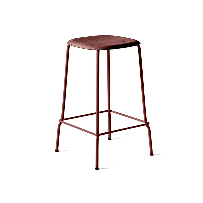 Soft Edge 30 Low Barhocker Fall red, Fall red Stahlgestell by HAY – product photo