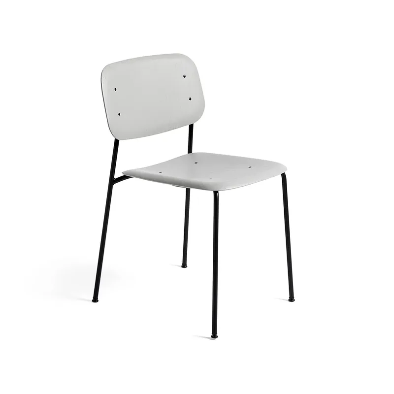 Soft Edge 40 Stuhl Soft grey, schwarzes Stahlgestell by HAY – product photo