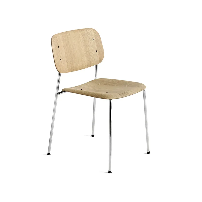 Soft Edge 40 Stuhl wasserbasierter lackierter Eiche, Chromgestell by HAY – product photo