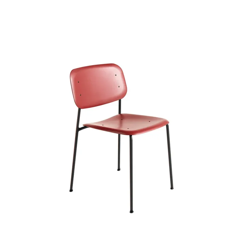 Soft Edge 45 Stuhl fall red, schwarzes Stahlgestell by HAY – product photo