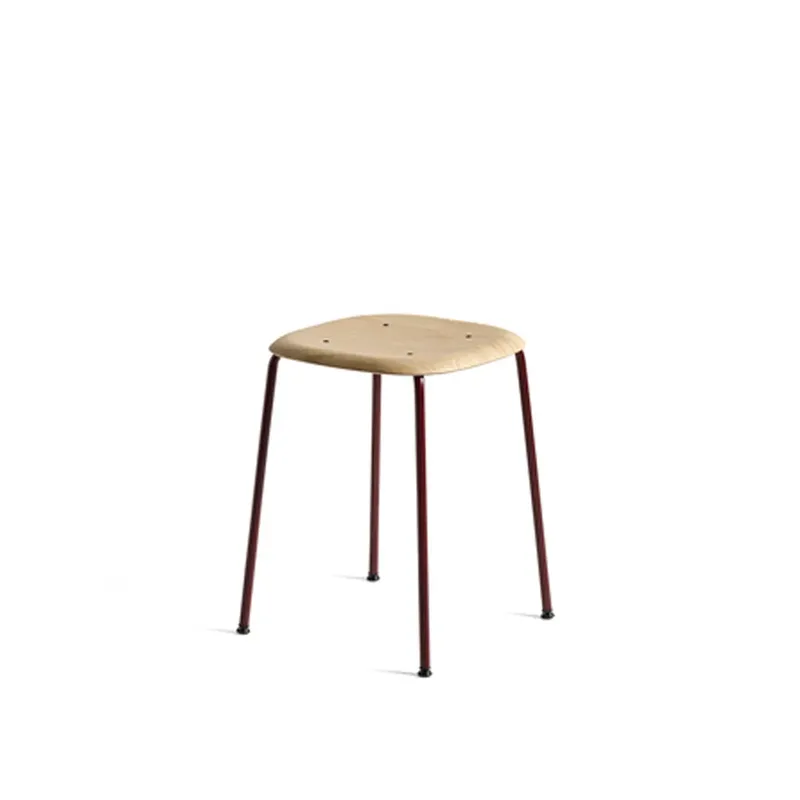 Soft Edge 70 Hocker Eiche-Fall red Stahlgestell van HAY – productfoto