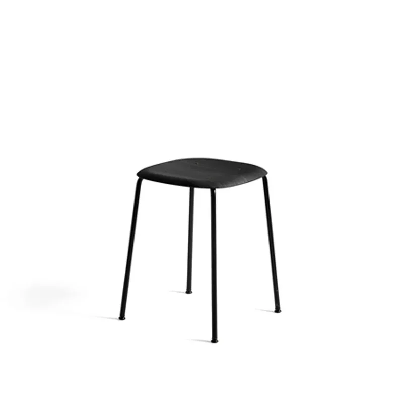 Soft Edge 70 Hocker Schwarze Eiche-schwarzes Stahlgestell fra HAY – produktbillede