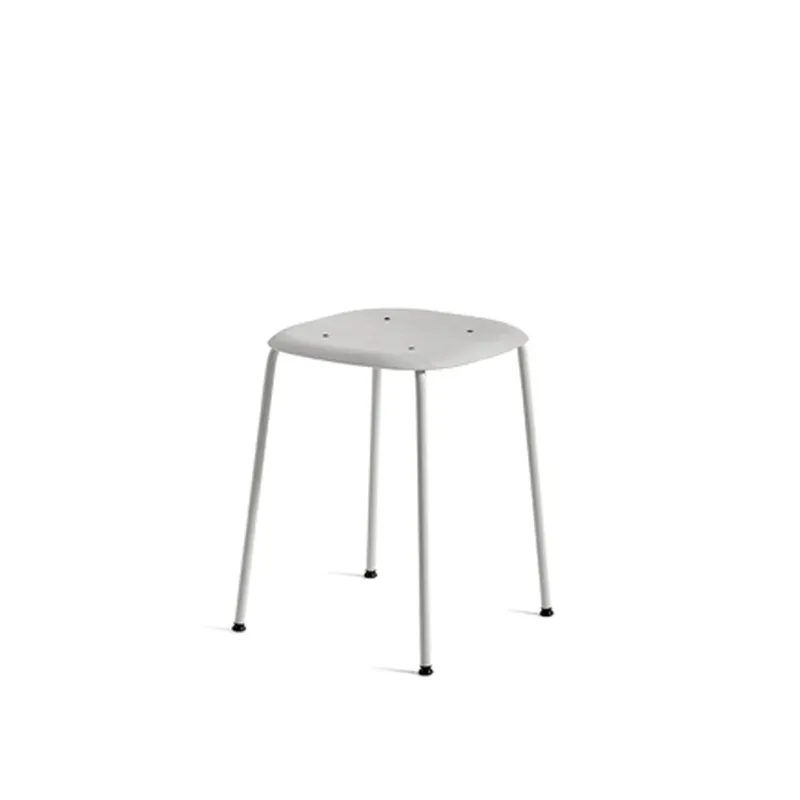 Soft Edge 70 Hocker Soft grey-soft grey Stahlgestell fra HAY – produktbillede