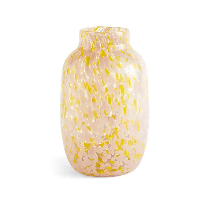 Splash Round Vase L 30cm Light pink-yellow by HAY – product photo