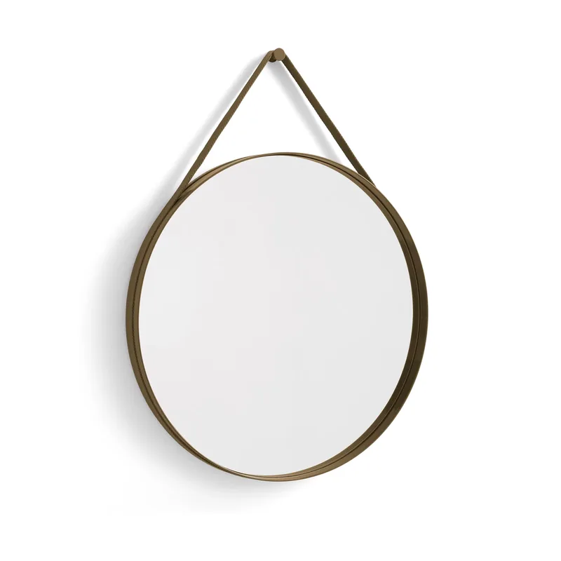 Strap Mirror Spiegel Ø70cm Light brown från HAY – produktbild