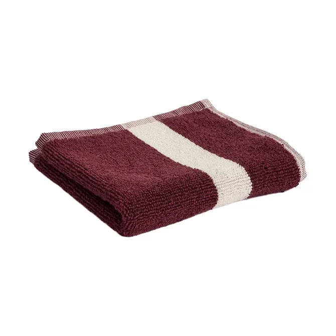 Stripe Handtuch Burgundy, 30x30 cm by HAY – product photo